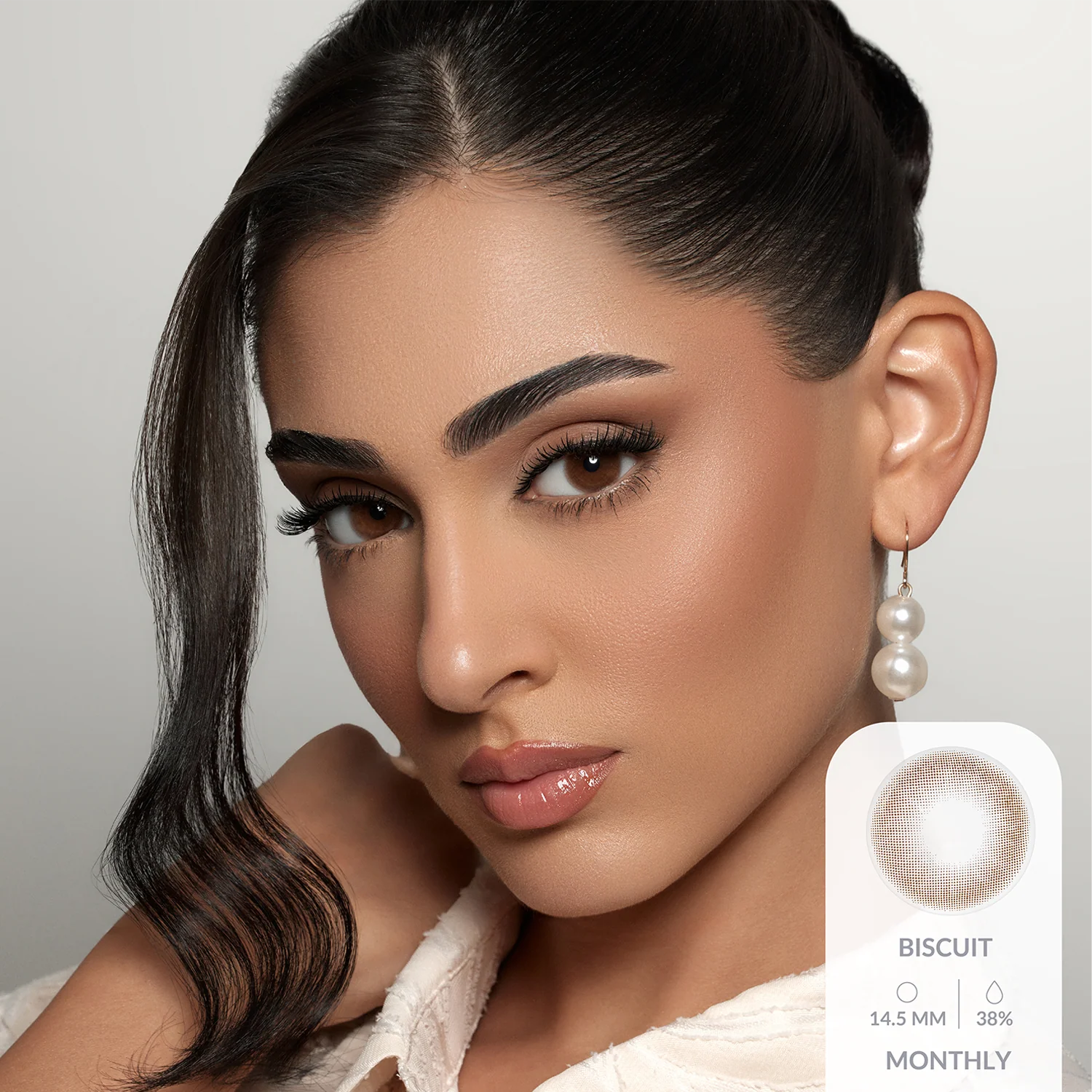 AMARA BISCUIT  MONTHLY COLOR CONTACT LENSES – 2 PACK