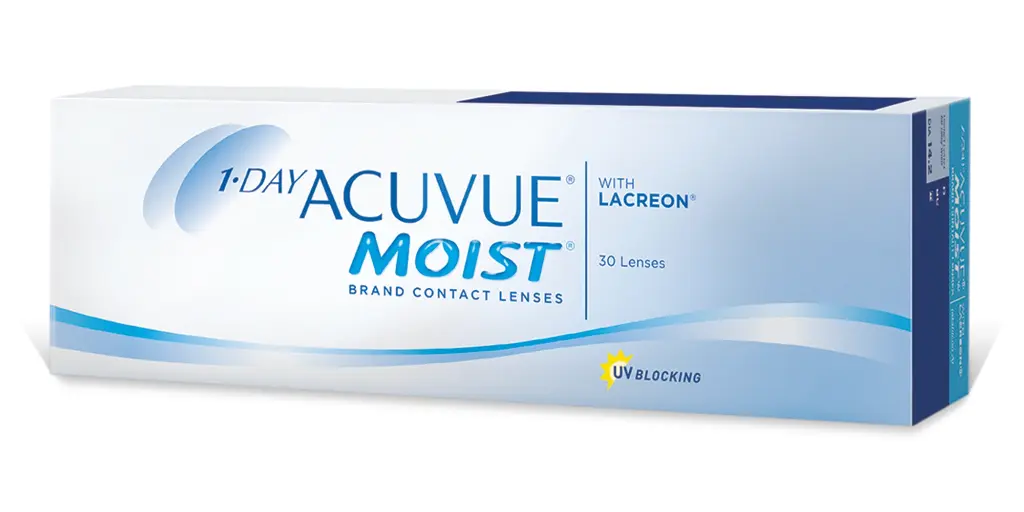 1-DAY ACUVUE MOIST CLEAR CONTACT LENSES – 30 PACK