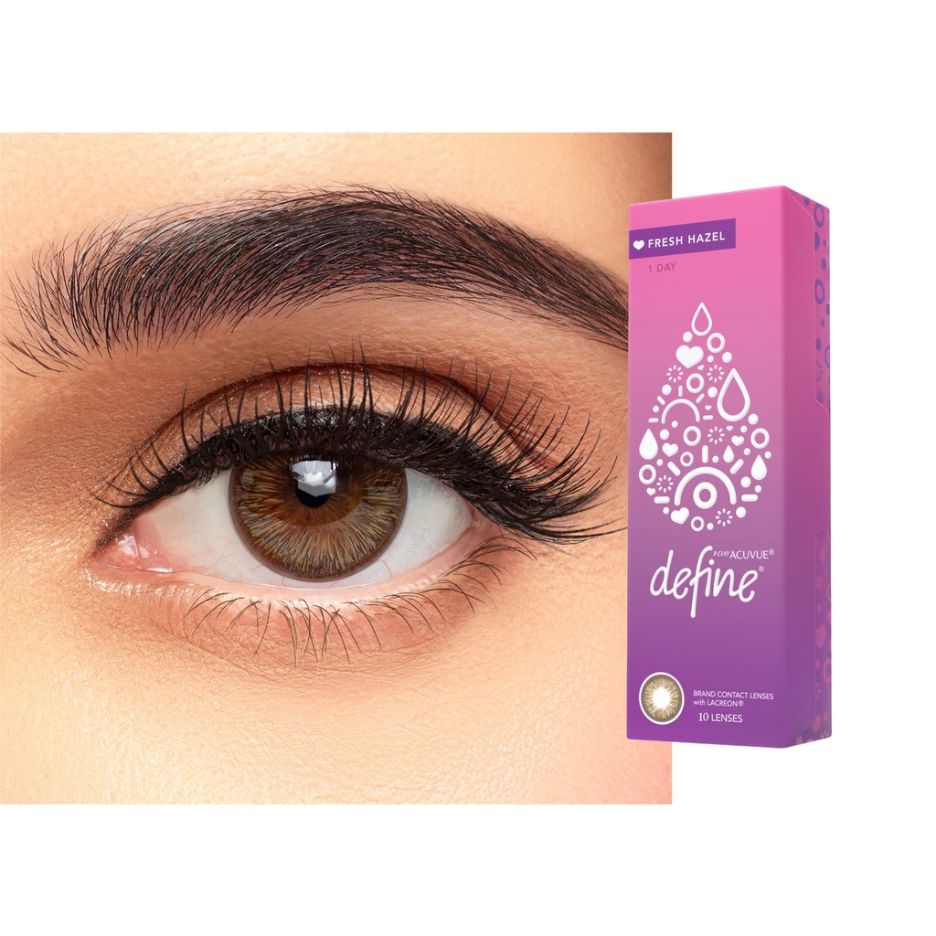 ACUVUE DEFINE FRESH HAZEL DAILY COLOR CONTACT LENSES – 10 PACK
