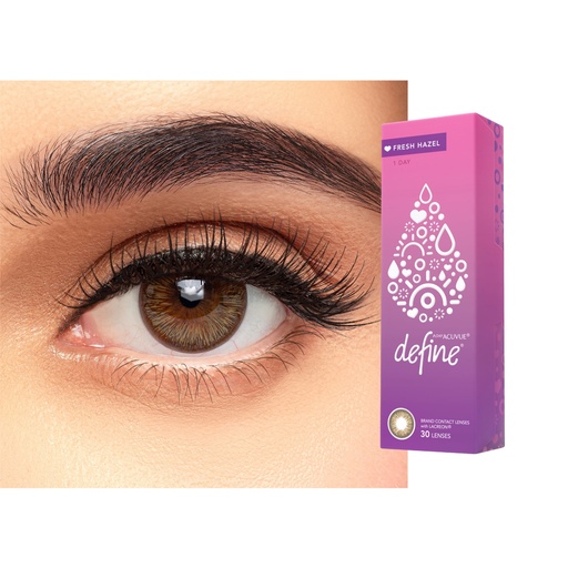 ACUVUE DEFINE FRESH HAZEL DAILY COLOR CONTACT LENSES – 30 PACK